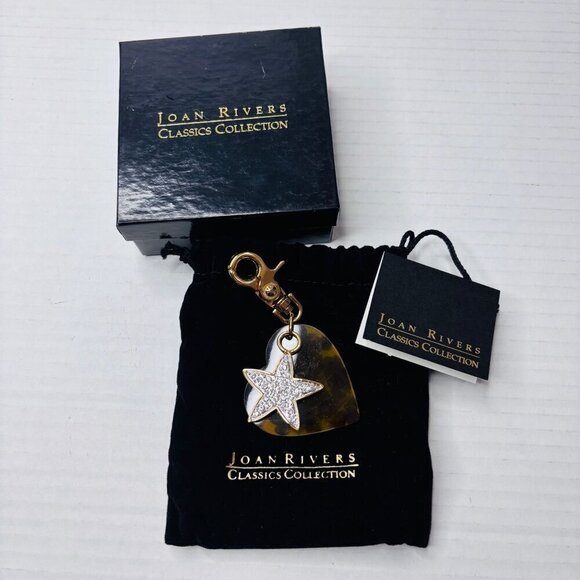 JOAN RIVERS Vintage Heart & Star Key Chain - Picture 4 of 4